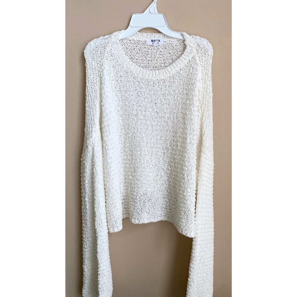 BB DAKOTA WHITE KNIT SWEATER